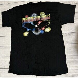 Vintage Phantom Fireworks Eagle Graphic T Shirt America Freedom Size 2XL XXL 90s